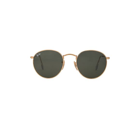Ray-Ban 'Round' Green Metal Sunglasses Size OS